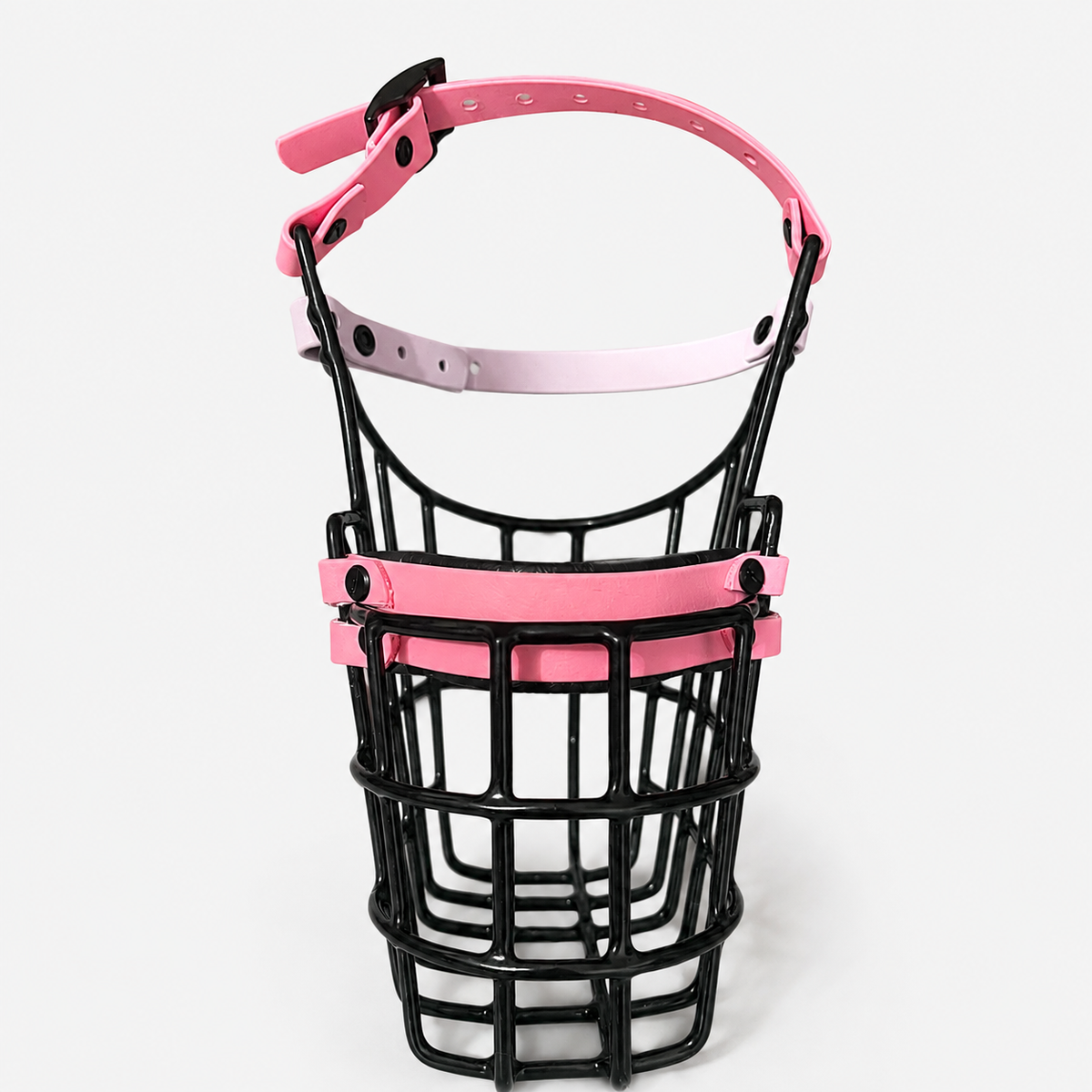 Muselière CHOPO – Cage acier ou vinyle noir et Biothane colorée